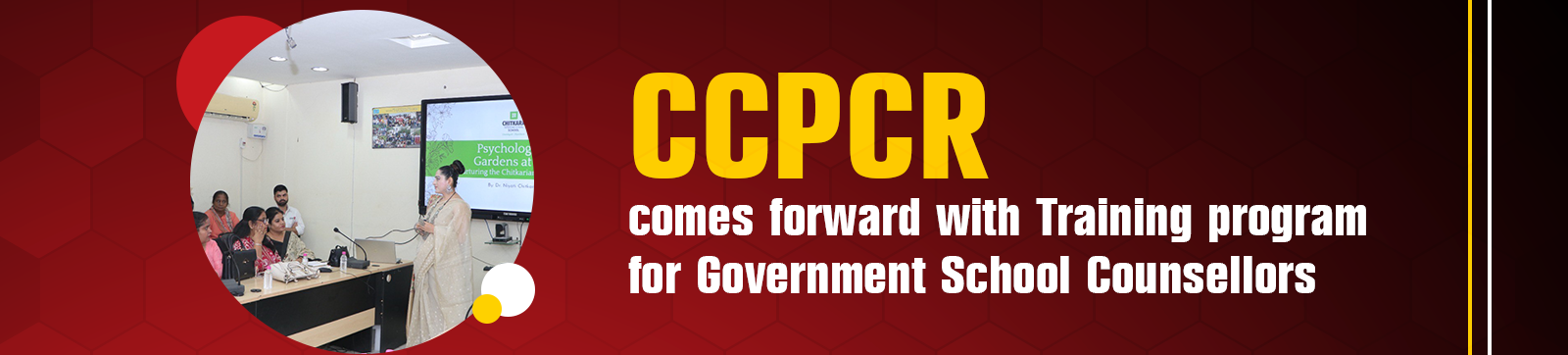CCPCR Comes Forward with Training Program for Government School Counsellors