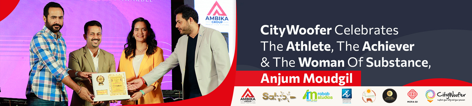 CityWoofer Celebrates The Athlete, The Achiever & The Woman Of Substance, Anjum Moudgil