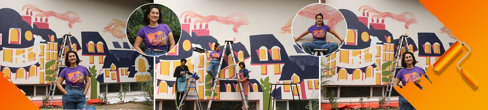 French artist Olivia adds vibrance to mundane city walls