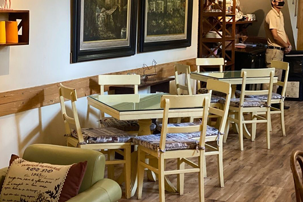 Tables and Chairs arrangement at The Willow Cafe