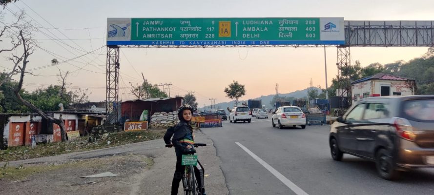 8-yr-old Raavi with her cycle