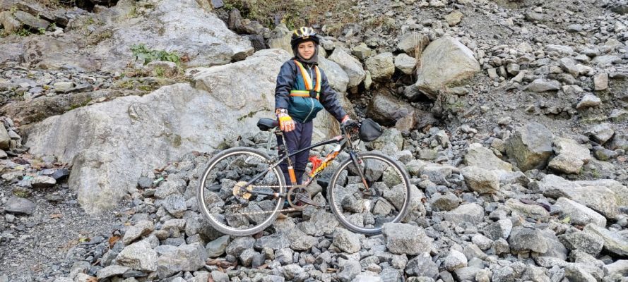 8-yr-old Raavi with her cycle