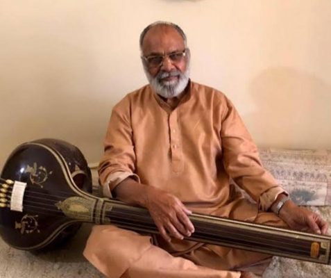 Pandit Bhim Sen Sharma, recipient of the Lifetime Presidential Award in Sangeet Natak Akademy Awards 