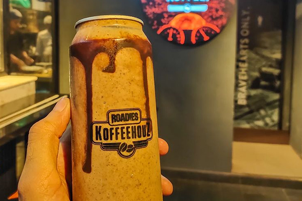 Cold Coffee in hand at Roadies KoffeeHouz