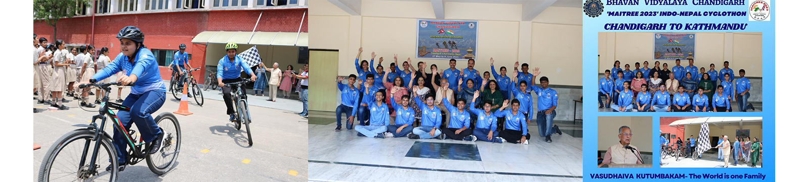 Bhavan Vidyalaya Flags Off Maitree 2023 Cyclothon From Chandigarh to Kathmandu