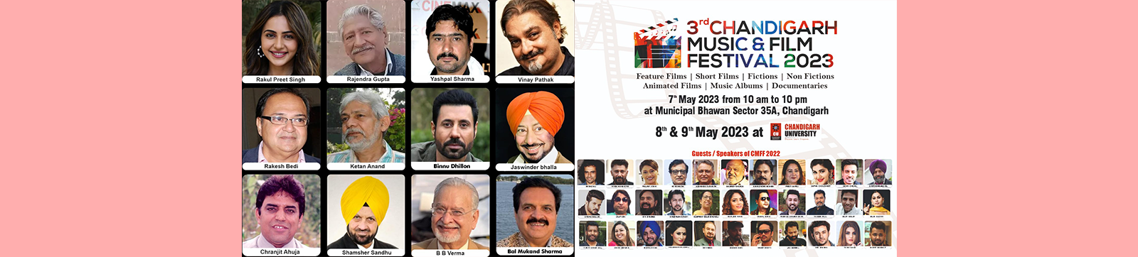 Celebrities’ Galore at 3rd Chandigarh Music & Film Festival Starting May 7
