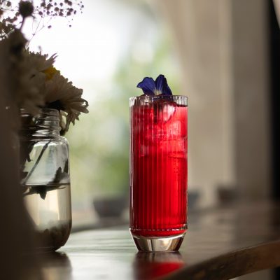 Beetroot and plum tez-tonic at Olive cafe and Bar