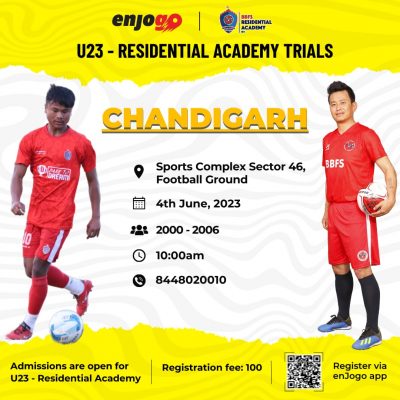 Bhaichung Bhutia U-23 Residential Academy Football Trials in Chandigarh
